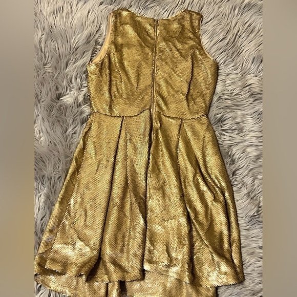 Copper key Gold Sequin Dress Size L Cocktail Party Cruise - Picture 8 of 9